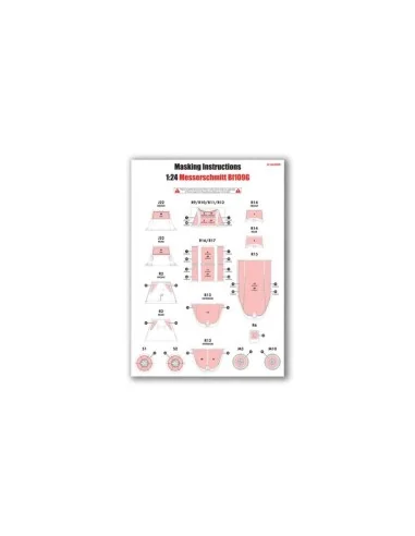 Masking Set Messerschmitt Bf109G-5/G-6, 1/24 - Airfix A65009