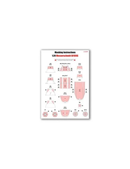 Masking Set Messerschmitt Bf109G-5/G-6, 1/24 - Airfix A65009