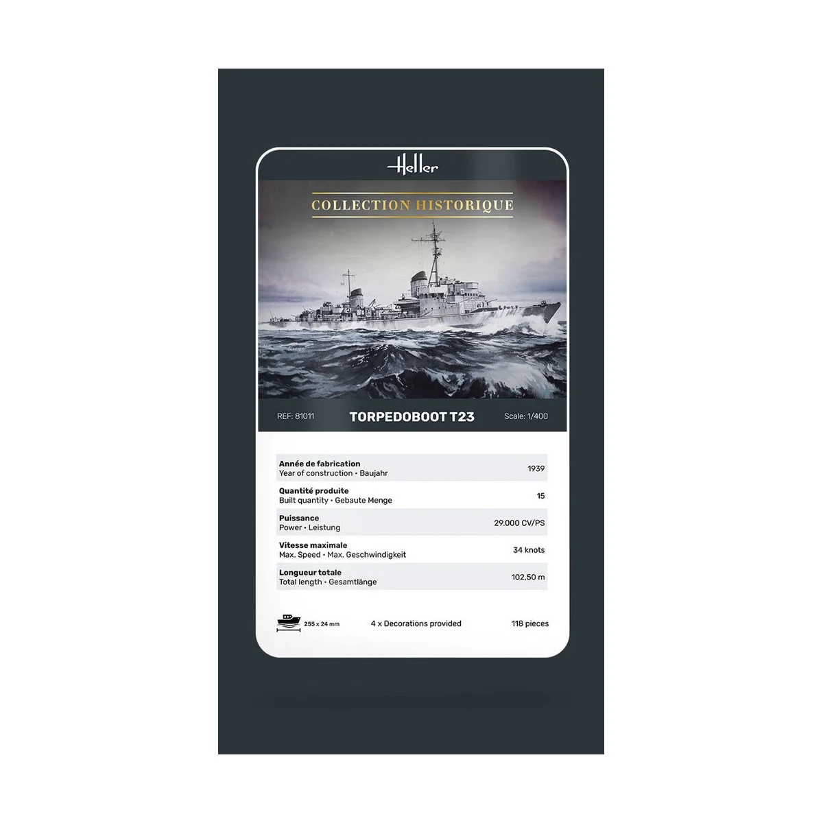 Torpedoboot T23 - Heller 81011