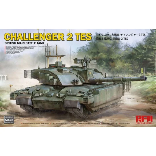 British main battle tank Challenger 2 TES w/workable track links - ...