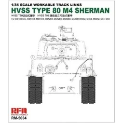 Workable track links for Hvss t80-track for M4 Sherman, 1/35 - Rye ...