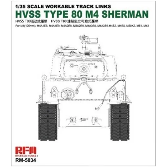 Workable track links for Hvss t80-track for M4 Sherman - Rye Field ...