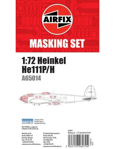 Masking Set - Heinkel He111, 1/72 - Airfix A65014