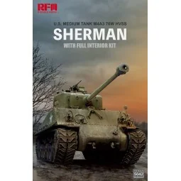 M4A3 76W HVSS Sherman w/full interior, 1/35 - Rye Field Model 5042