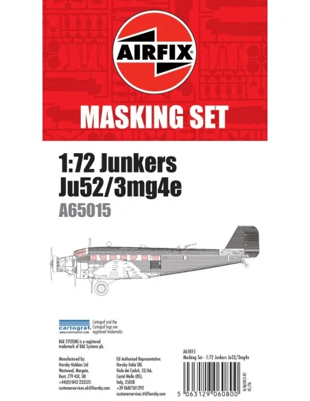 Masking Set - Junkers Ju52/3mg4e, 1/72 - Airfix A65015