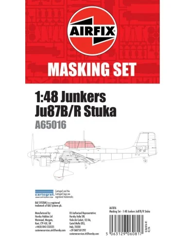 Masking Set - Junkers Ju87 Stuka, 1/48 - Airfix A65016