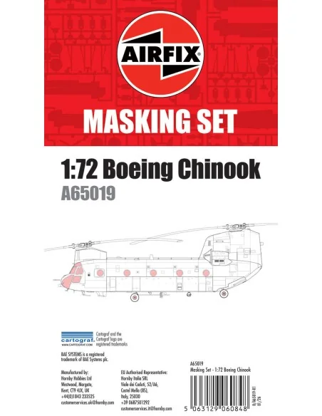 Masking Set - Boeing Chinook, 1/72 - Airfix A65019