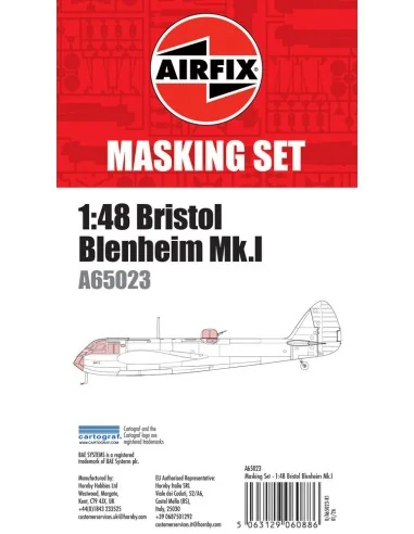 Masking Set - Bristol Blenheim Mk.I, 1/48 - Airfix A65023