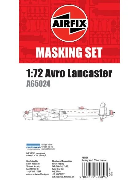 Masking Set - Avro Lancaster, 1/72 - Airfix A65024