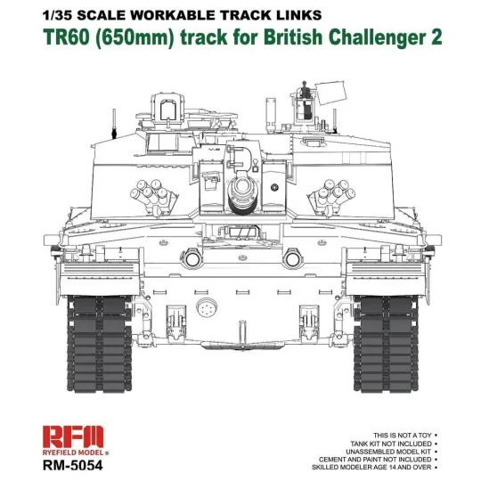 Workable track links for Challenger 2 - Rye Field Model 5054