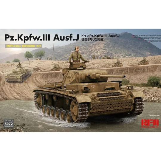 Pz. Kpfw. III Ausf. J w/full interior - Rye Field Model 5072
