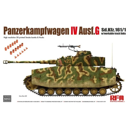 Pz.kpfw.IV Ausf.G without interior, 1/35 - Rye Field Model 5053 Pz.kpfw.IV Ausf.G without interior, 1/35 - Rye Field Model 5053