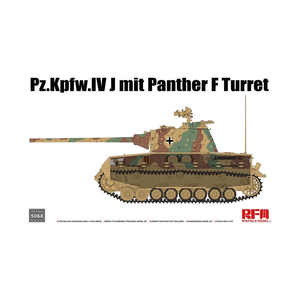 Pz.Kpfw.IV J mit Panther F Turret, 1/35 - Rye Field Model 5068