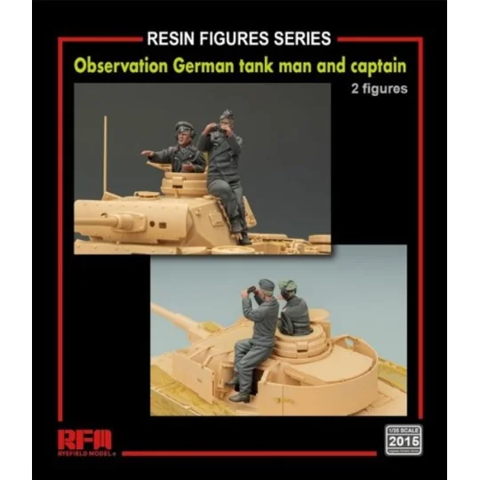 Observation German tank man and captain(2 resin figures), 1/35 - Ry...