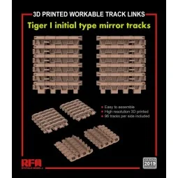 Workable track links for Tiger I initial type mirror tracks (3D pri...