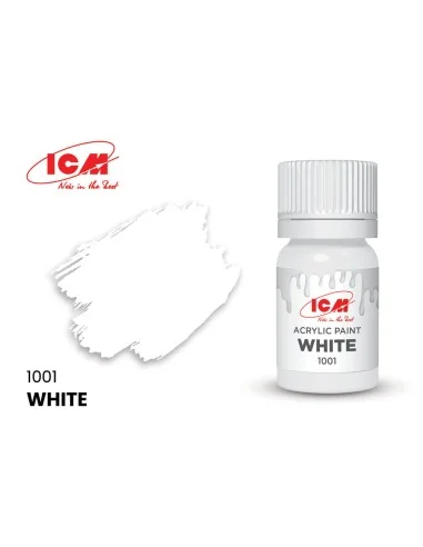 BASIC COLORS White bottle 12 ml - ICM 1001