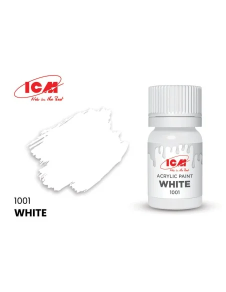 BASIC COLORS White bottle 12 ml - ICM 1001