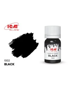 BASIC COLORS Black bottle 12 ml - ICM 1002