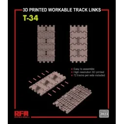 Workable track links for T-34 (3D printed ) - Rye Field Model 2023