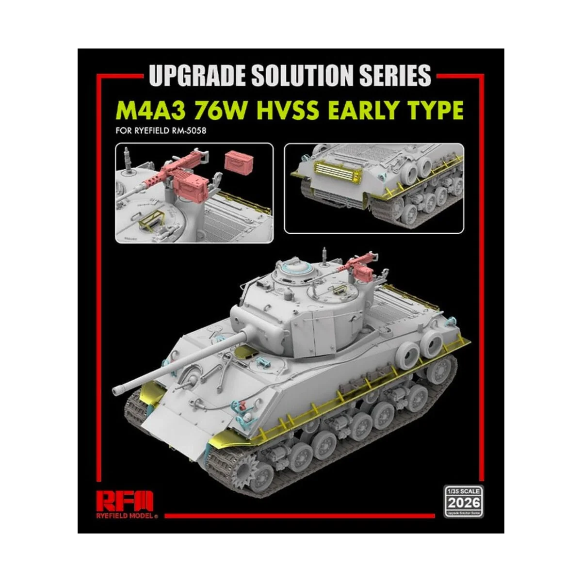 Upgrade set for 5058 M4A3 76W HVSS, 1/35 - Rye Field Model 2026