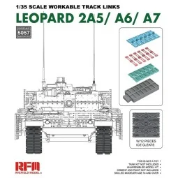 Workable track links for LEOPARD 2A5/A6/A7 - Rye Field Model 5057