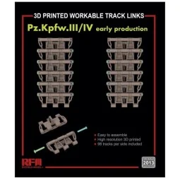 Workable track links for Pz. Kpfw. III /IV early production (3D pri...