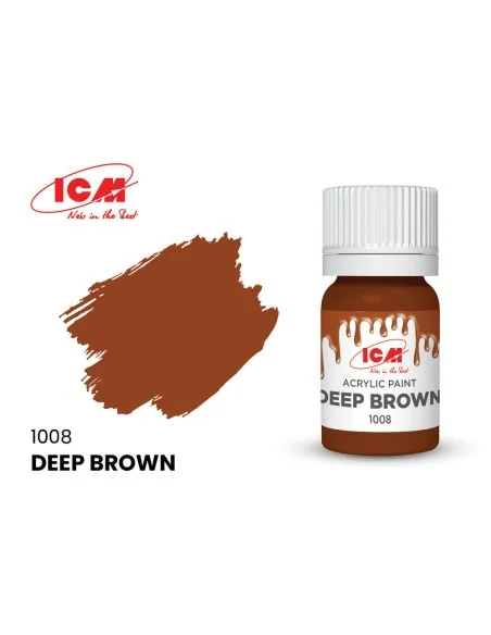 BASIC COLORS Deep Brown bottle 12 ml - ICM 1008
