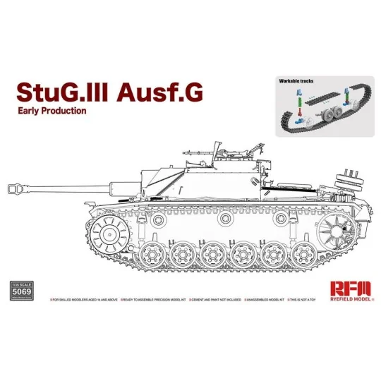 StuG. III Ausf. G Early Production with workable track links, 1/35 ...