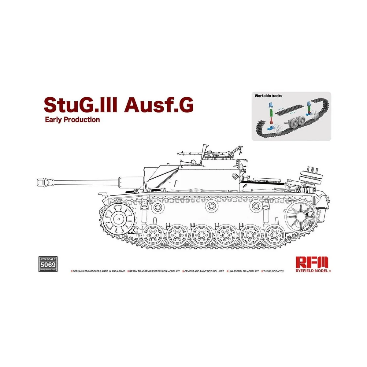 StuG. III Ausf. G Early Production with workable track links, 1/35 ...