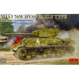 M4A3 76W HVSS Early type D82081 turret T-66 track, 1/35 - Rye Field...