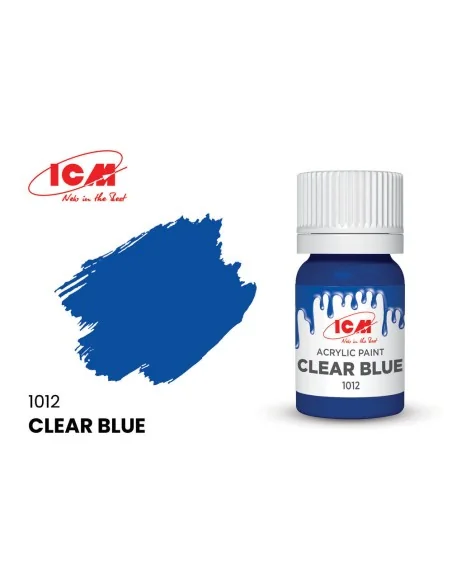 CLEAR COLORS Clear Blue bottle 12 ml - ICM 1012