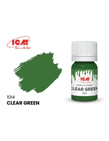 CLEAR COLORS Clear Green bottle 12 ml - ICM 1014