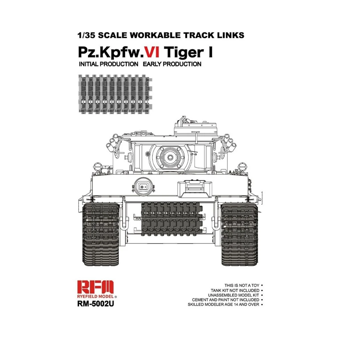 Workable track links for Tiger I early (New mould, upgraded version...