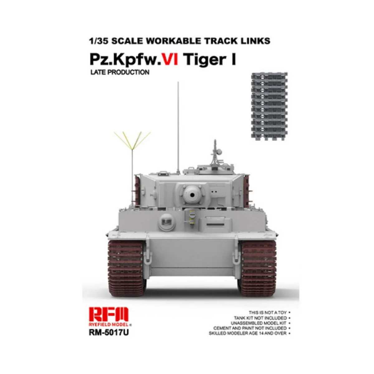 Workable track links for Tiger I late (New mould, upgraded version)...