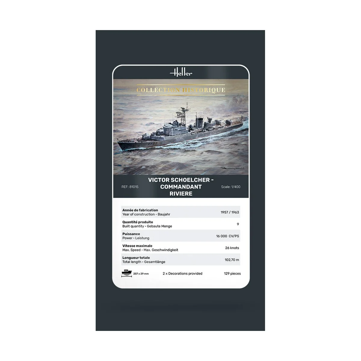 Victor Schoelcher - Commandant Riviere - Heller 81015