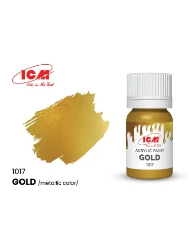 [NO_DESC] METALLIC COLORS Gold bottle 12 ml - ICM 1017