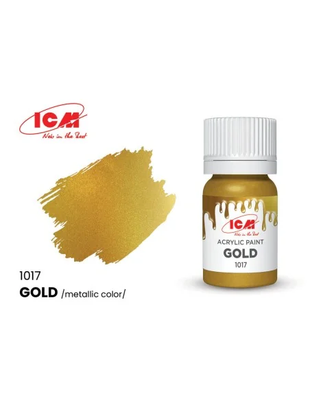 METALLIC COLORS Gold bottle 12 ml - ICM 1017