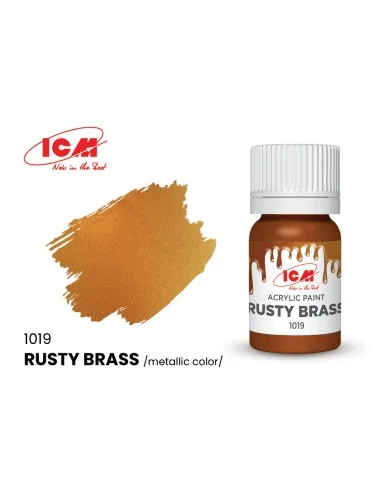 METALLIC COLORS Rusty Brass bottle 12 ml - ICM 1019