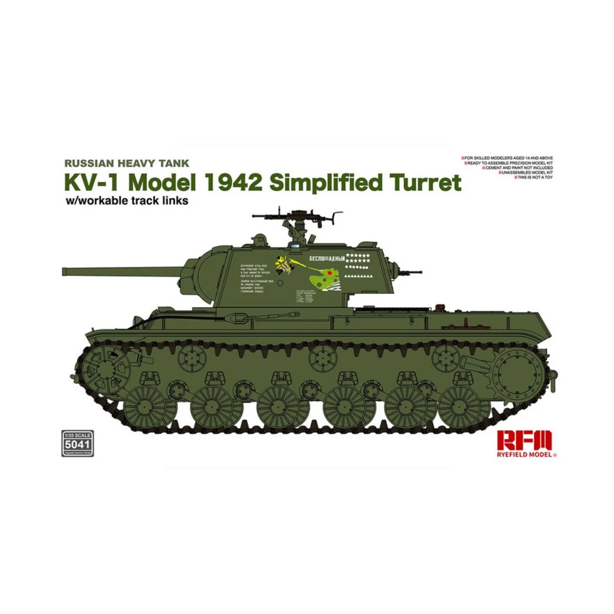 KV-1 Model 1942 Simplified Turret, 1/35 - Rye Field Model 5041 KV-1 Model 1942 Simplified Turret, 1/35 - Rye Field Model 5041