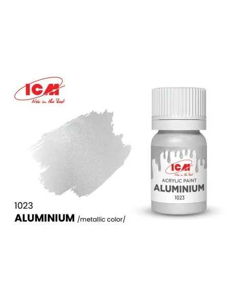 METALLIC COLORS Aluminium bottle 12 ml - ICM 1023