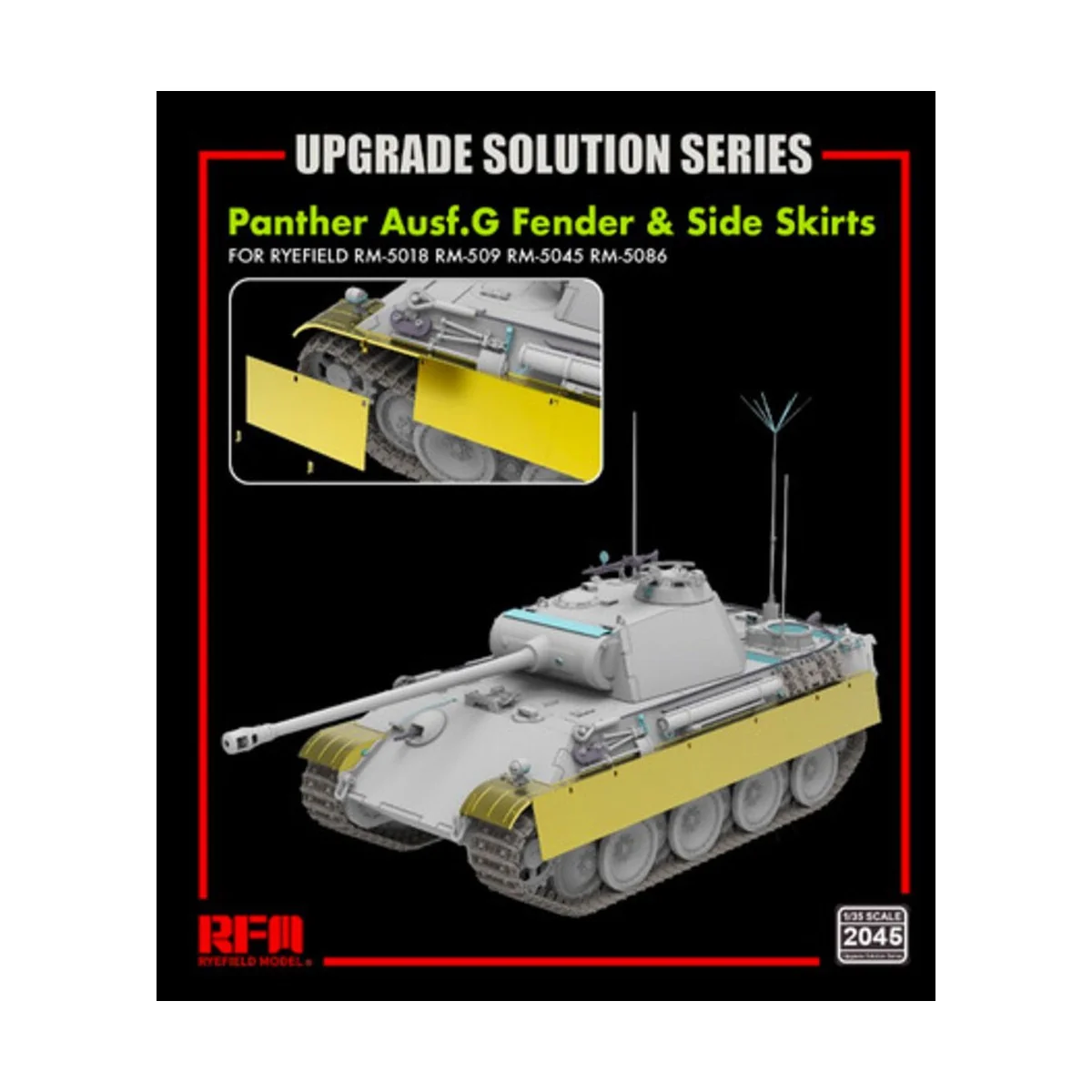 Panther Ausf.G Fender & Side Skirts for 5018 5019 5045 5089, 1/35 -...
