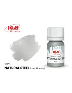 METALLIC COLORS Natural Steel bottle 12 ml - ICM 1025