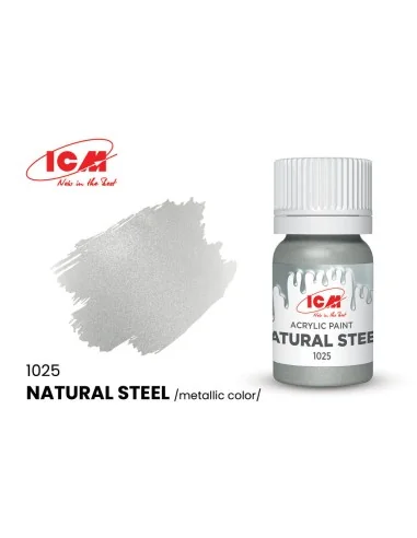 METALLIC COLORS Natural Steel bottle 12 ml - ICM 1025