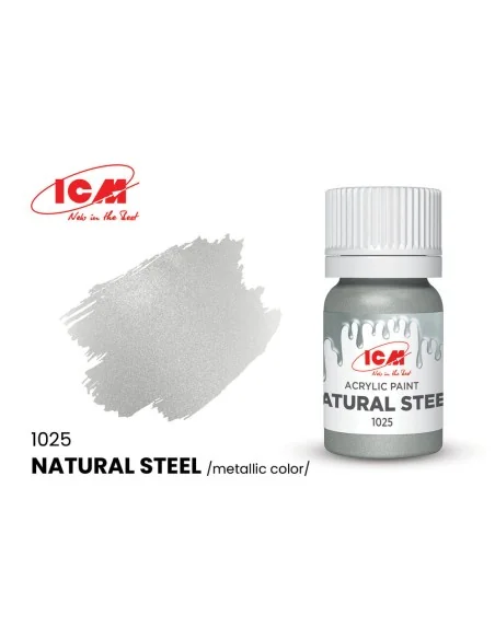 METALLIC COLORS Natural Steel bottle 12 ml - ICM 1025