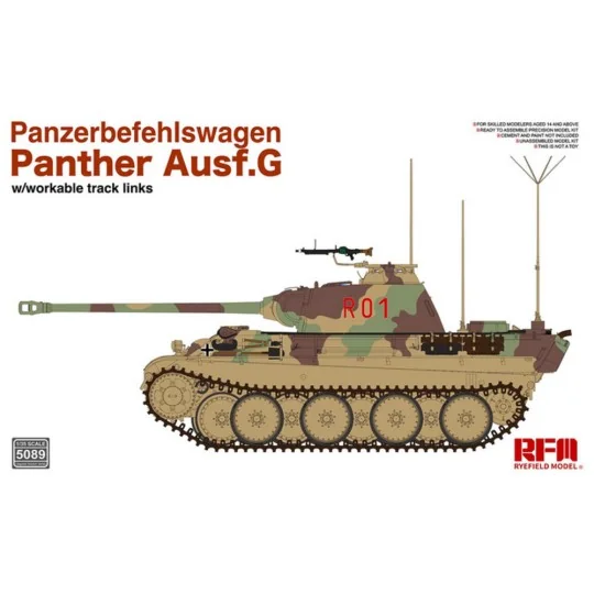 Panzerbefehlswagen Panther Ausf.G, 1/35 - Rye Field Model 5089 Panzerbefehlswagen Panther Ausf.G, 1/35 - Rye Field Model 5089