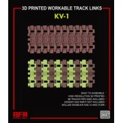 3D printed Workable track links for KV-1, 1/35 - Rye Field Model 2037