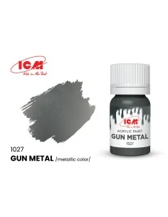 METALLIC COLORS Gun metal bottle 12 ml - ICM 1027
