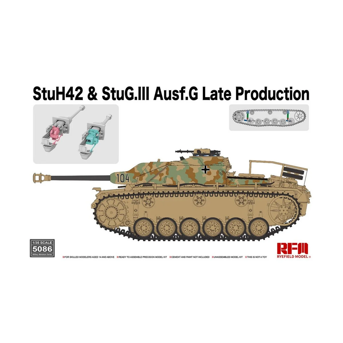 StuH42 & StuG.III Ausf.G Late Production, 1/35 - Rye Field Model 5086 StuH42 & StuG.III Ausf.G Late Production, 1/35 - Rye Field Model 5086