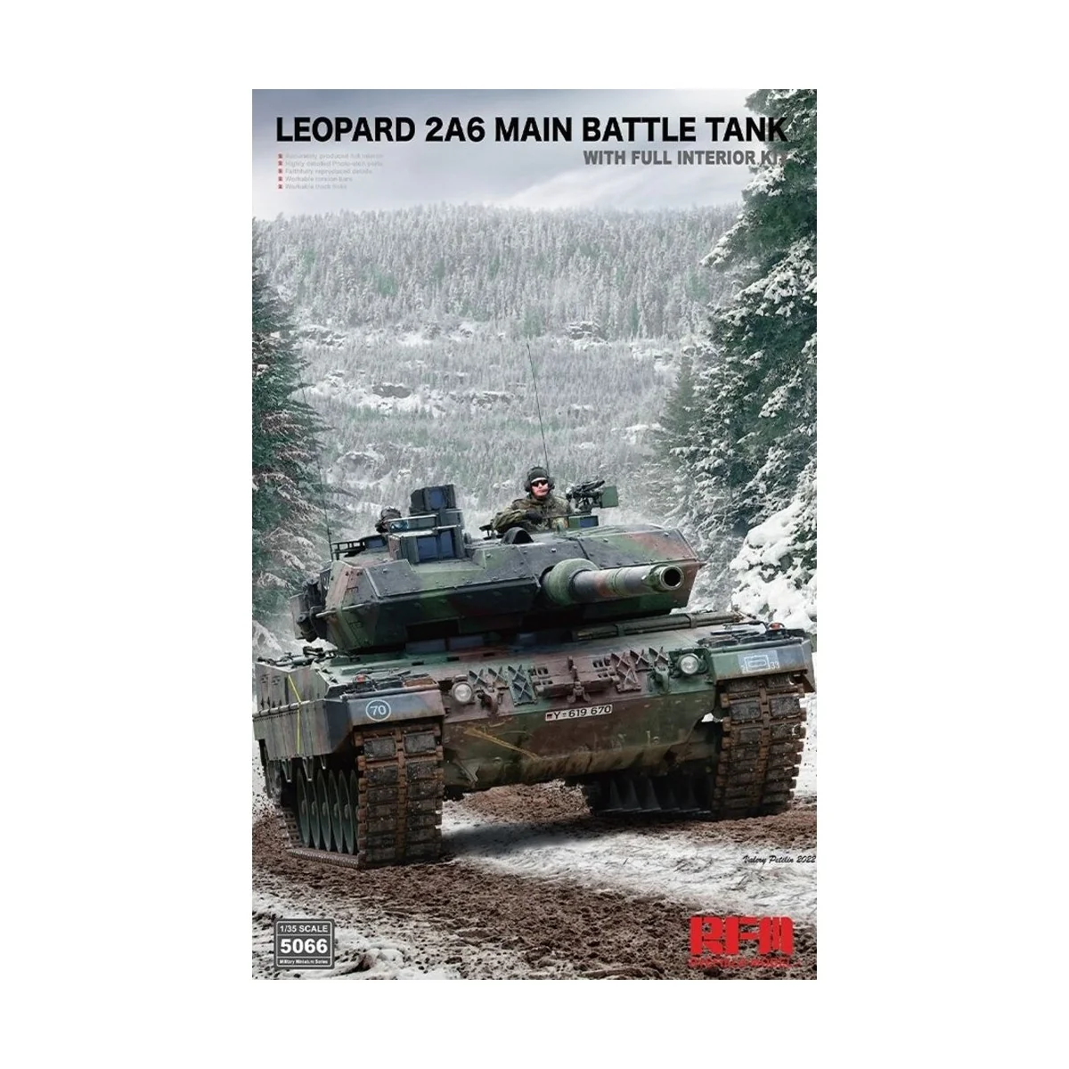 Leopard 2A6 Main Battle Tank with FULL INTERIOR, 1/35 - Rye Field M... Leopard 2A6 Main Battle Tank with FULL INTERIOR, 1/35 - Rye Field M...