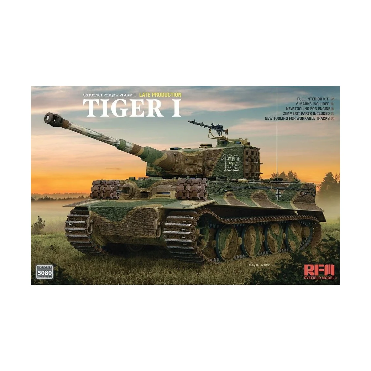 Tiger I Late Production w/Full interior & Zimmerit - Rye Field Mode...